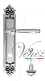 Дверная ручка Venezia на планке PL96 мод. Pellestrina (натур. серебро + чернение) сант