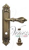 Дверная ручка Venezia на планке PL96 мод. Florence (мат. бронза) сантехническая, повор